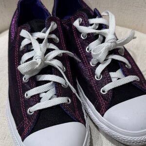Converse Black and Purple Sneakers NWOT